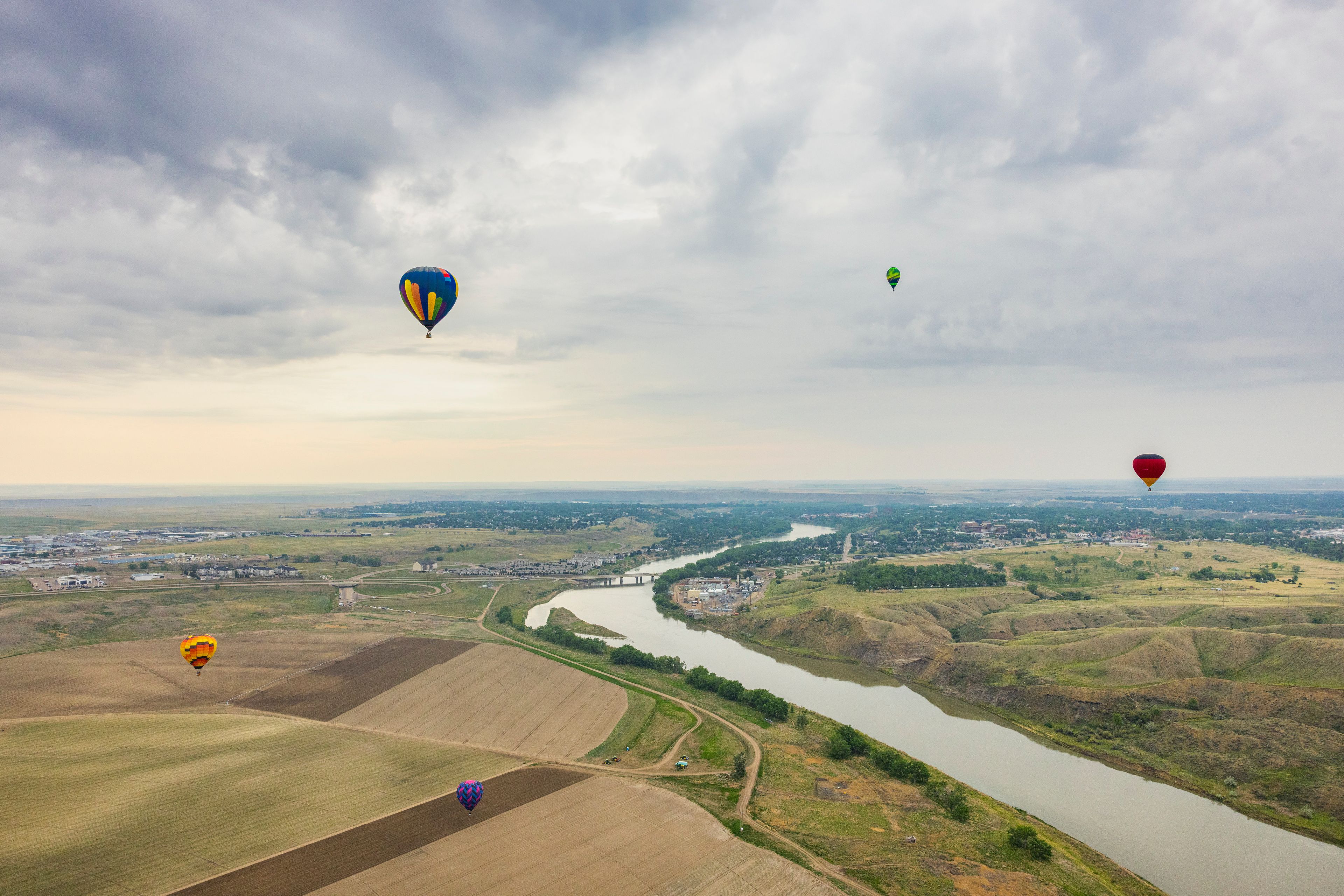 Hot Air balloons over Medicine Hat