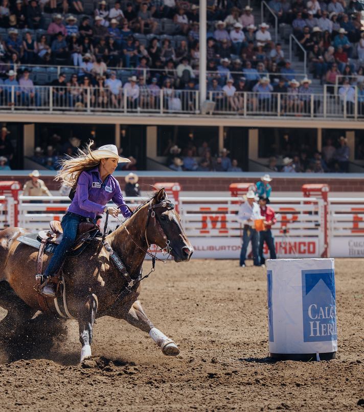 Barrel racer at the Calgary Stampede