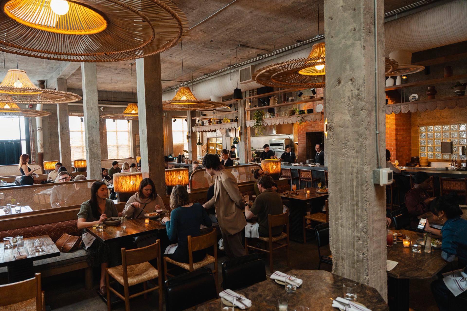 People dine in Fortuna's Row, a stylish restaurant in Calgary.
