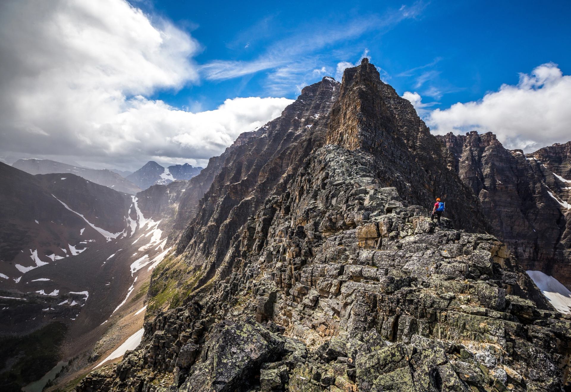 People climbing on top of Eisenhower Tower