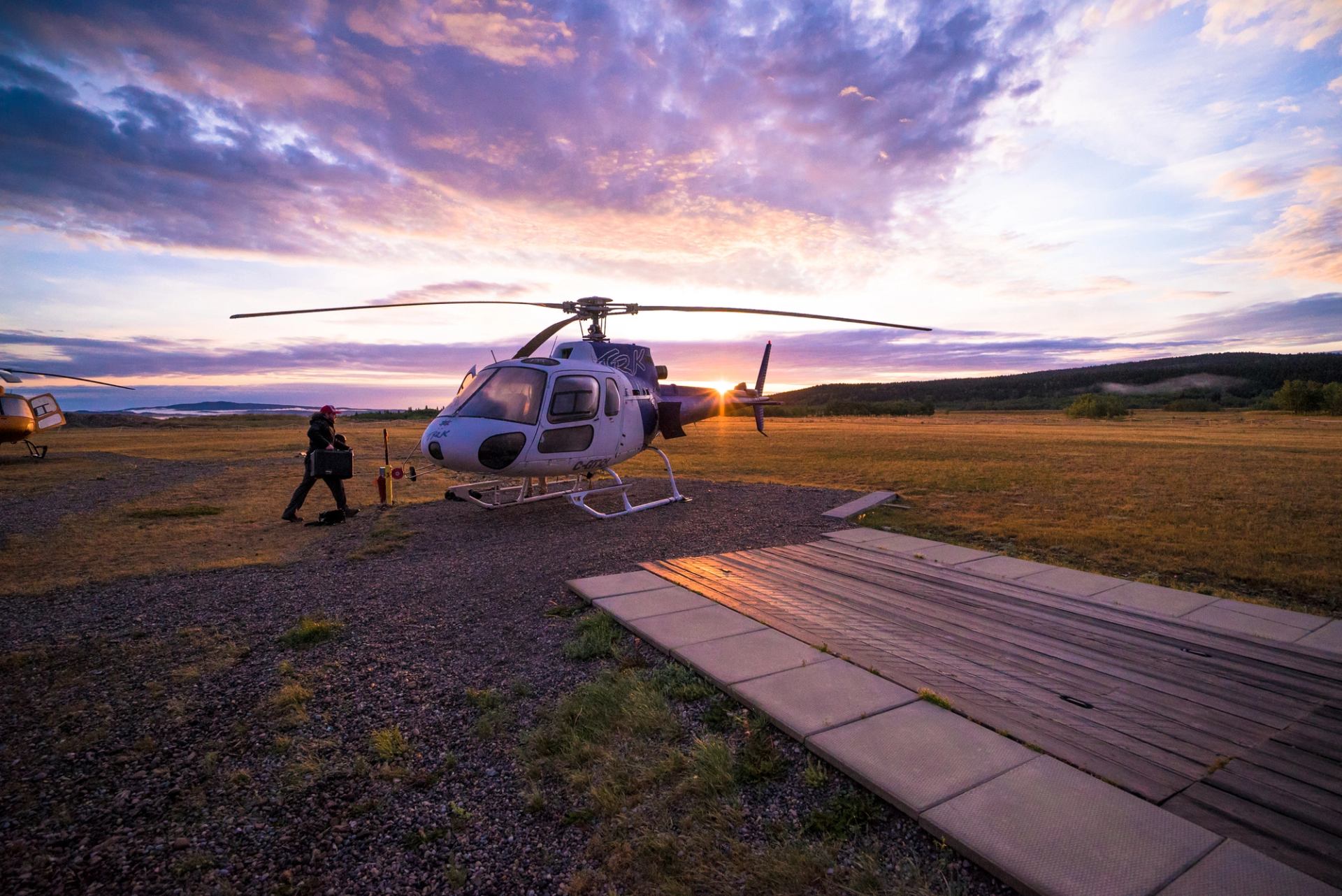 Alpine Helicopter at the Canmore Base.