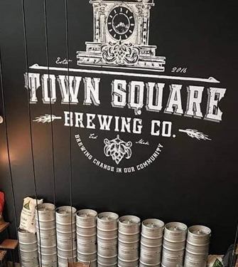 The interior of a brewery.