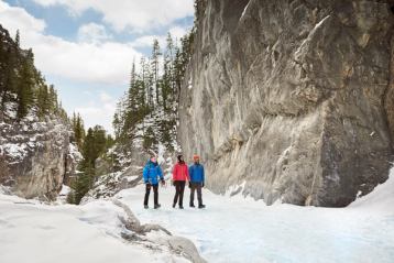 Ice walking through Grotto Canyon