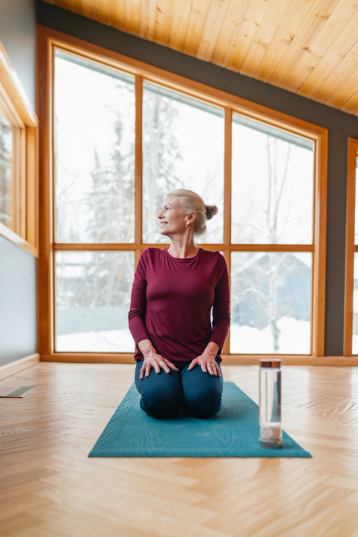 Woman practicing yoga at Azuridge