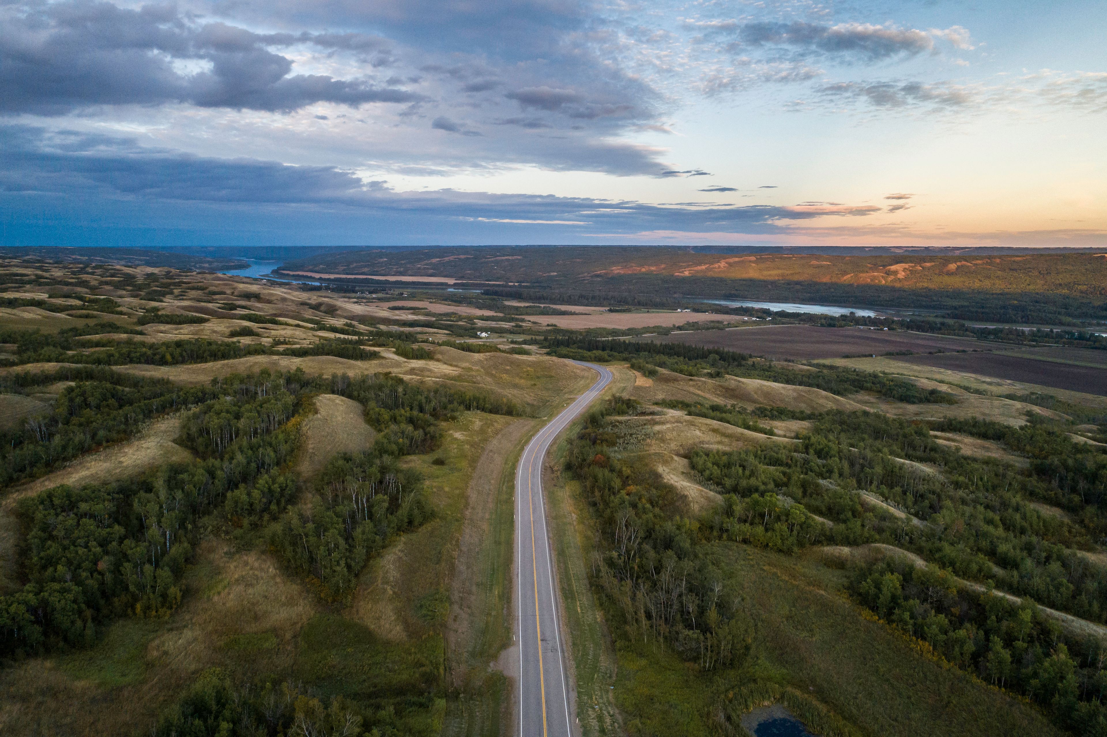An aerial view of Shaftsbury Trail.
