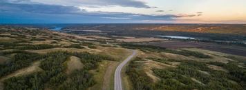 An aerial view of Shaftsbury Trail.