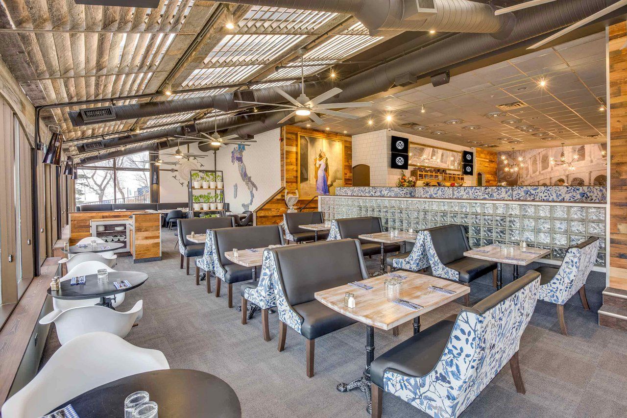 Interior of The Italian Table restaurant in Lethbridge.