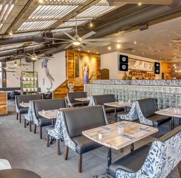 Interior of The Italian Table restaurant in Lethbridge.