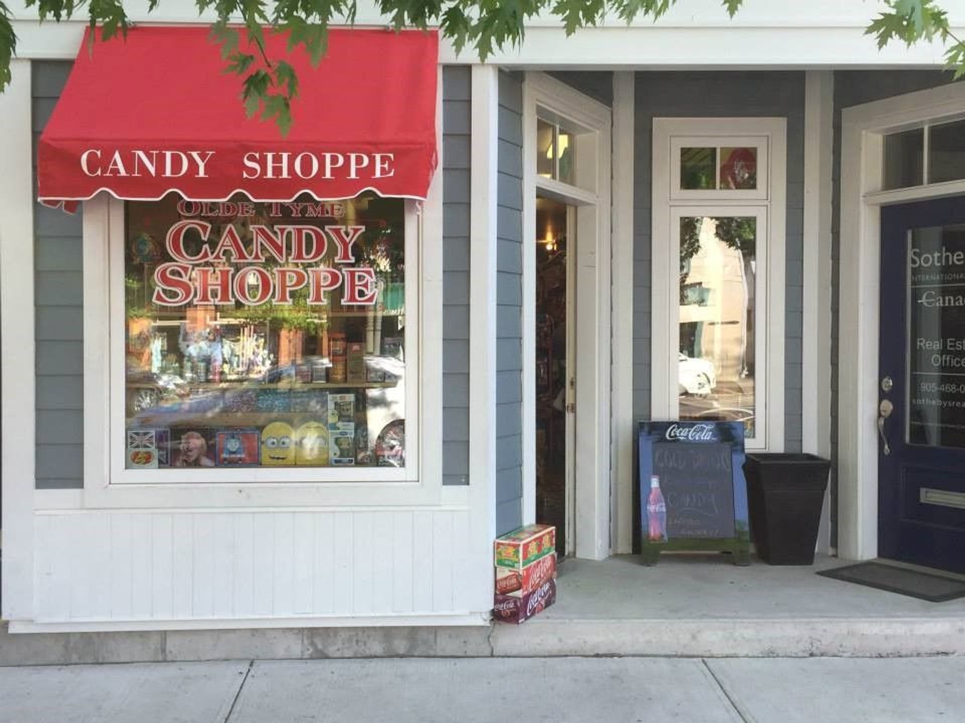 Exterior of Olde Tyme Candy Shoppe building in Canmore.