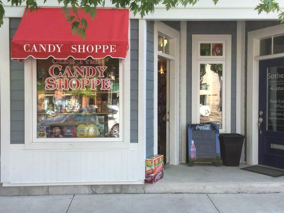 Exterior of Olde Tyme Candy Shoppe building in Canmore.