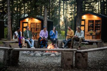 Guests Enjoying Fire