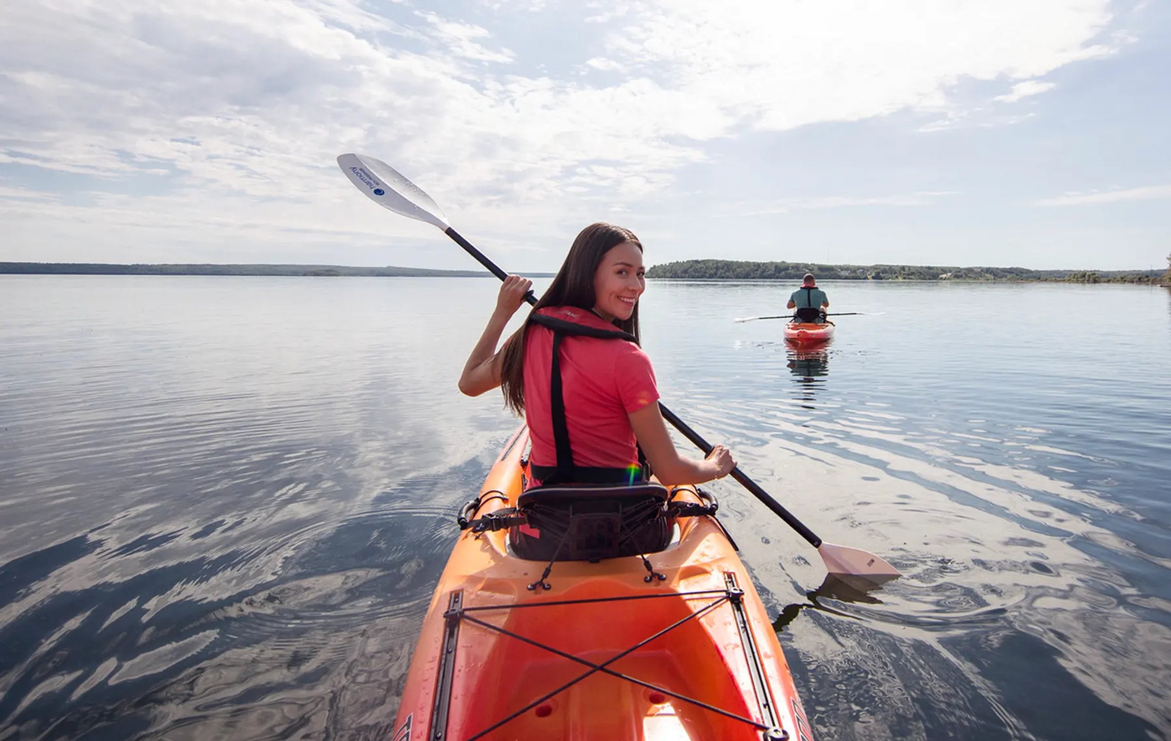 woman kayaking