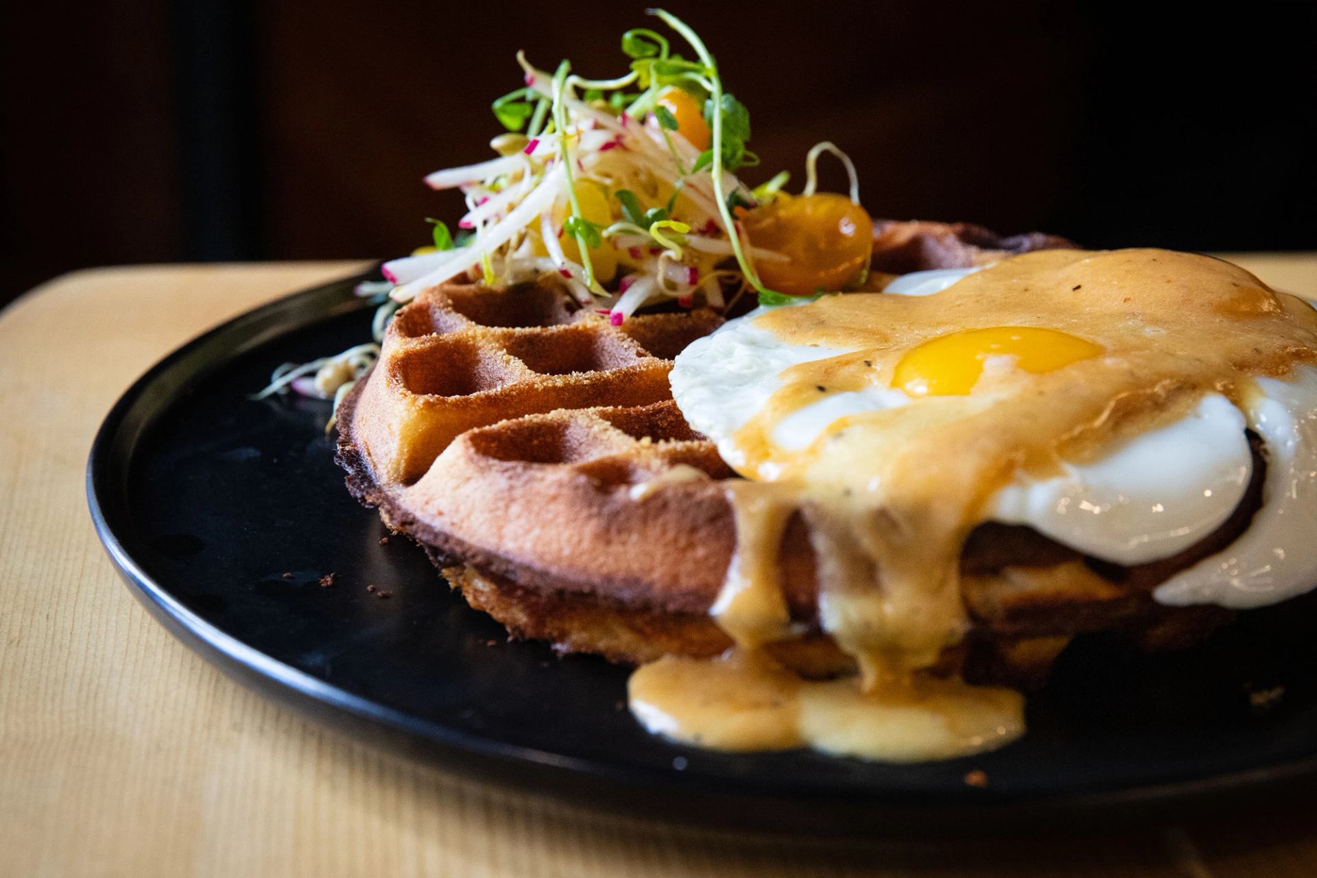 A breakfast dish at Silverwater Grill and Lounge in Chateau Jasper.