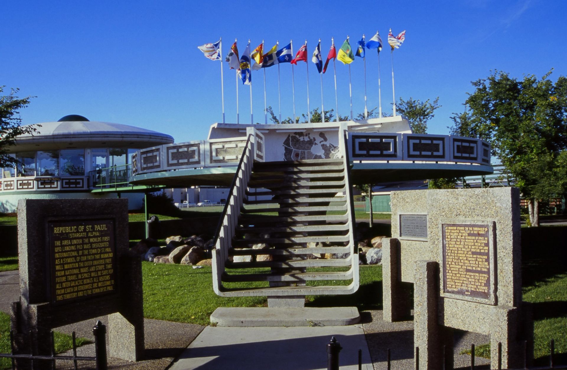 The Stargate Alpha UFO Landing Pad in St. Paul, Alberta.