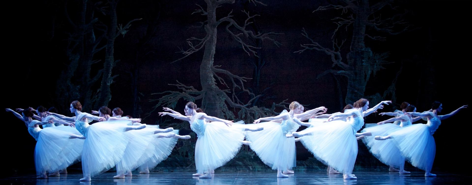 Ballerinas on stage at the Jubilee Auditorium in Calgary.