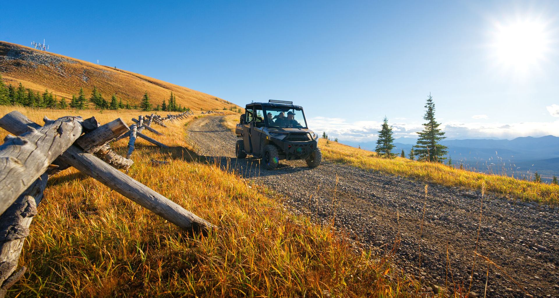 Touring in an ATV in the Nordegg Backcountry.
