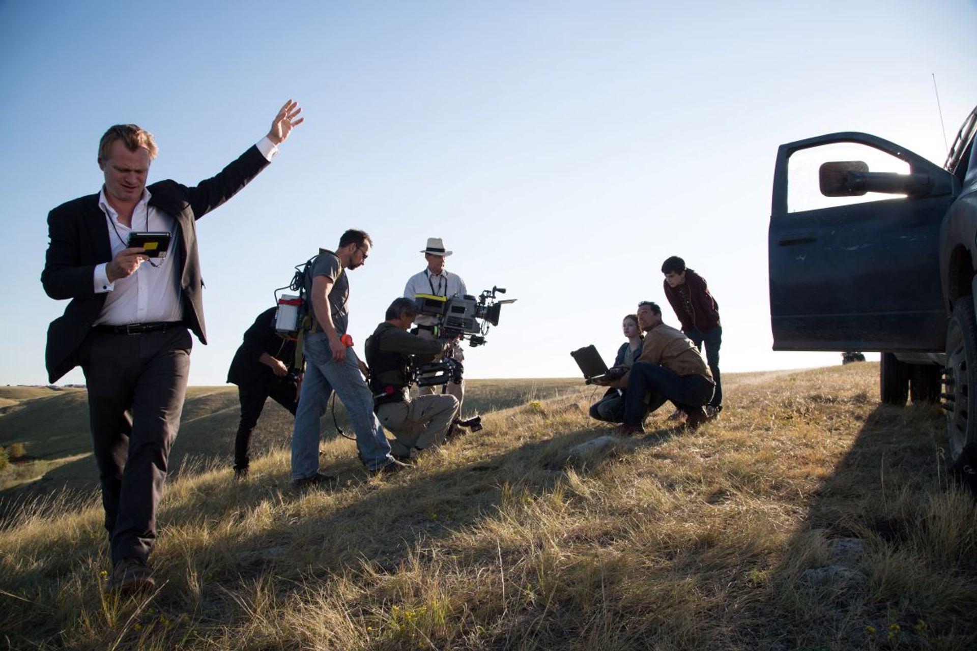 A crew films a scene for Interstellar in Alberta.