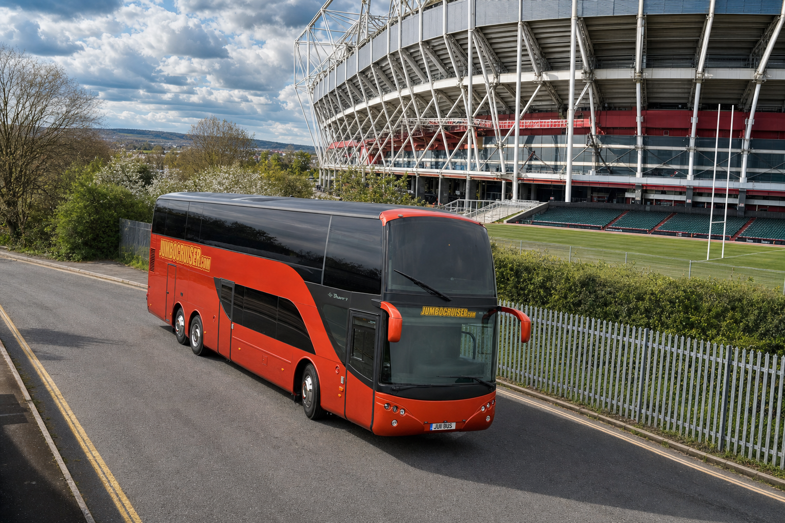 Jumbocruiser coach features in England Rugby video