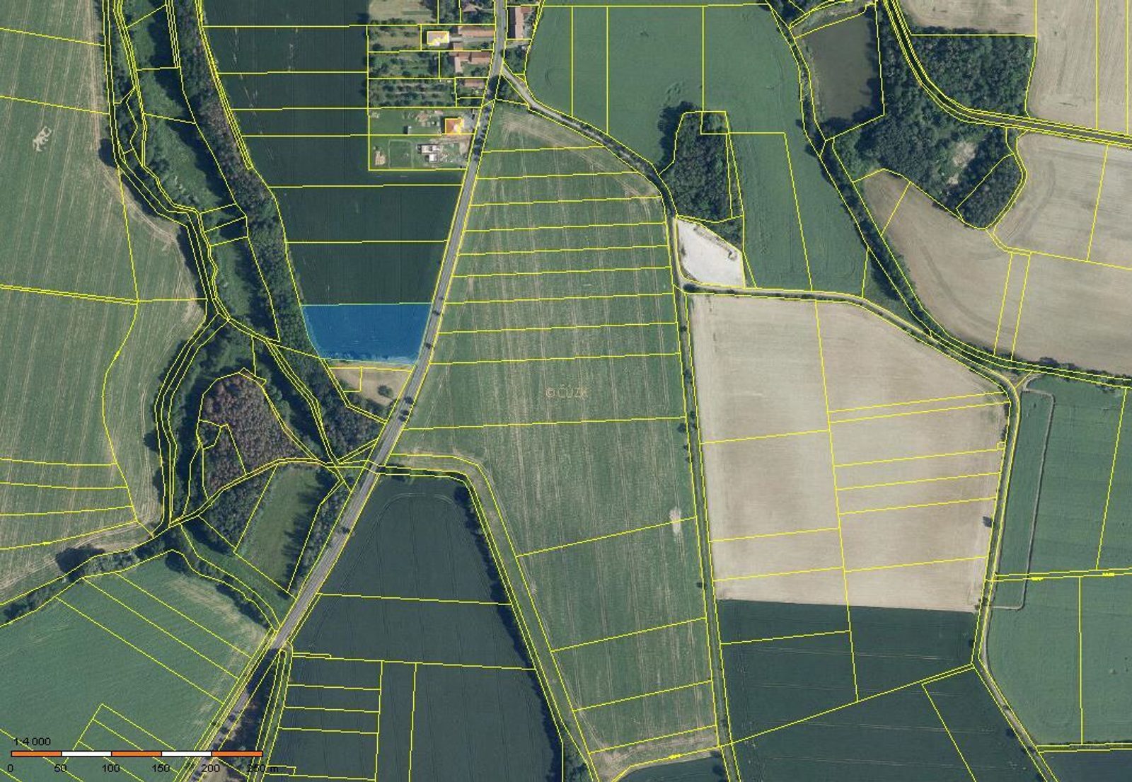 Prodej pole, 1/3 podílu, Červený Hrádek, okres Kolín — Červený Hrádek