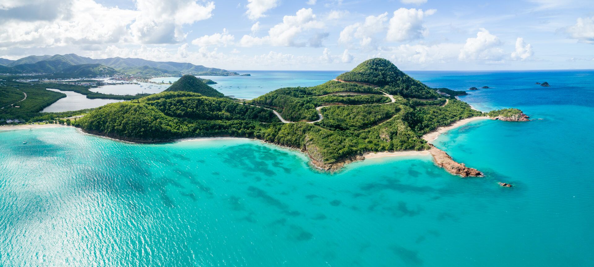 Pearns Point peninsula aerial view