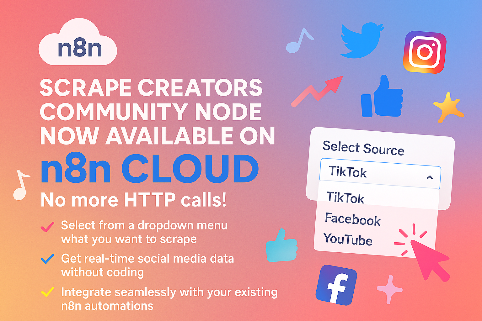 Scrape Creators Community Node announcement
