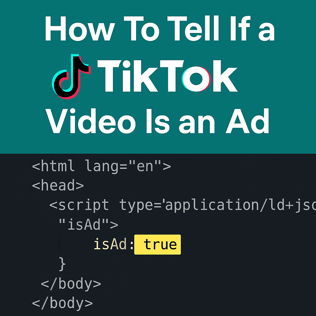 image of html with the isAd property