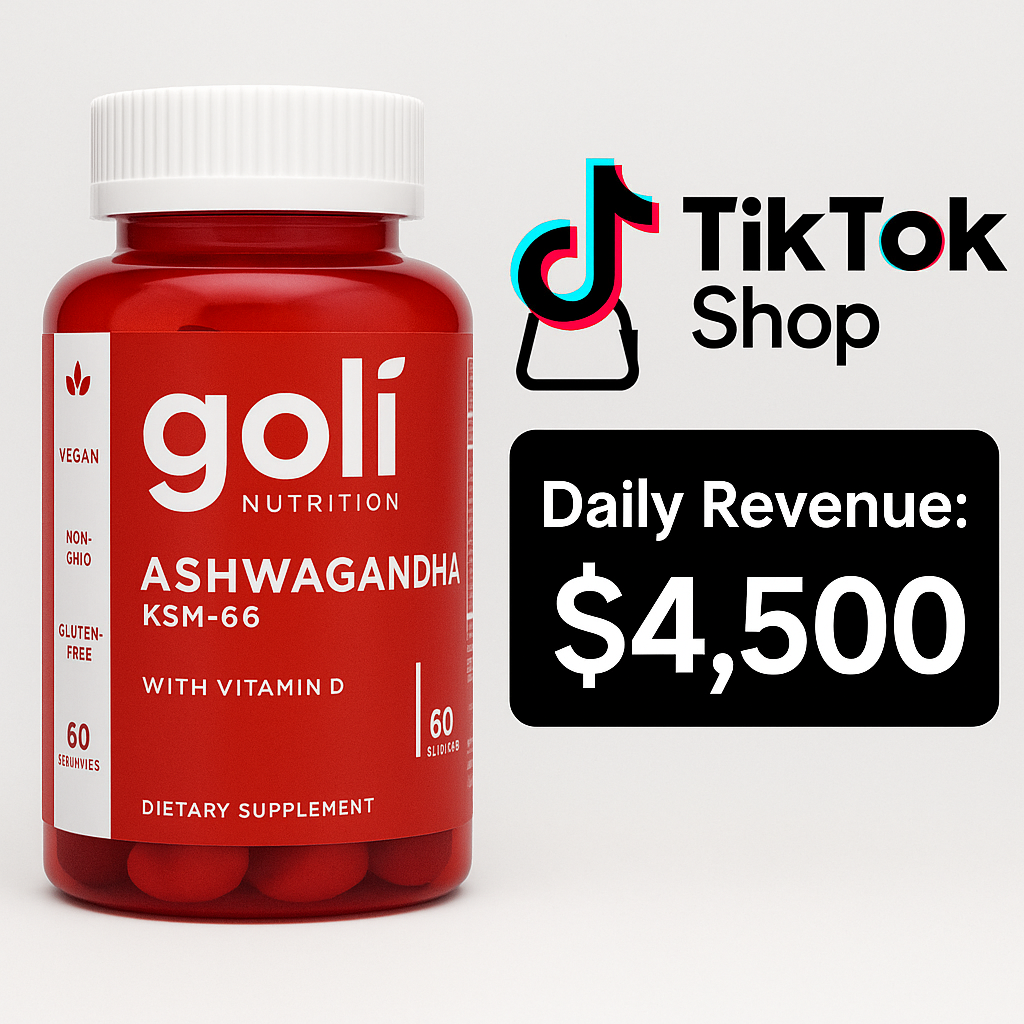 Image of Goli bottle with estimated daily revenue