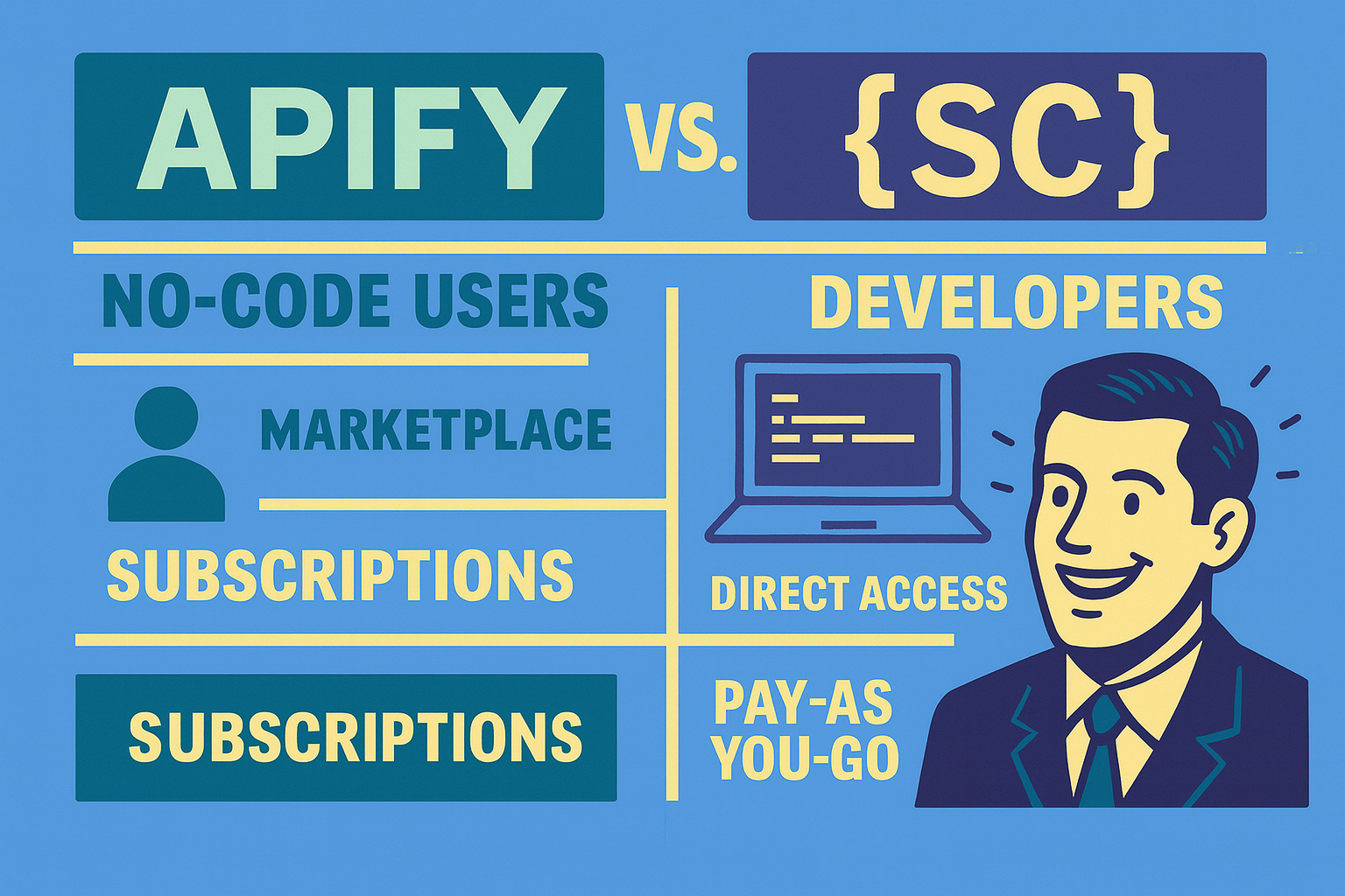 Side by side comparison of apify and scrape creators