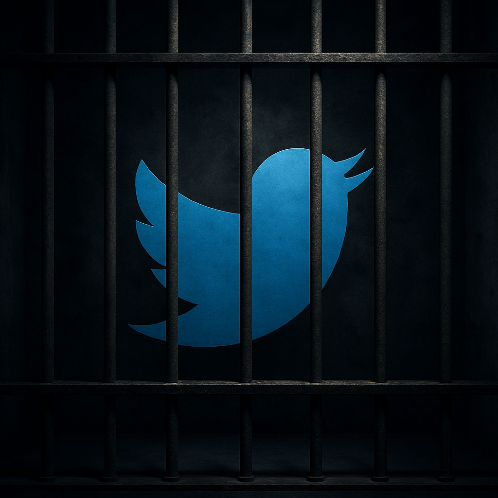 Twitter bird in jail