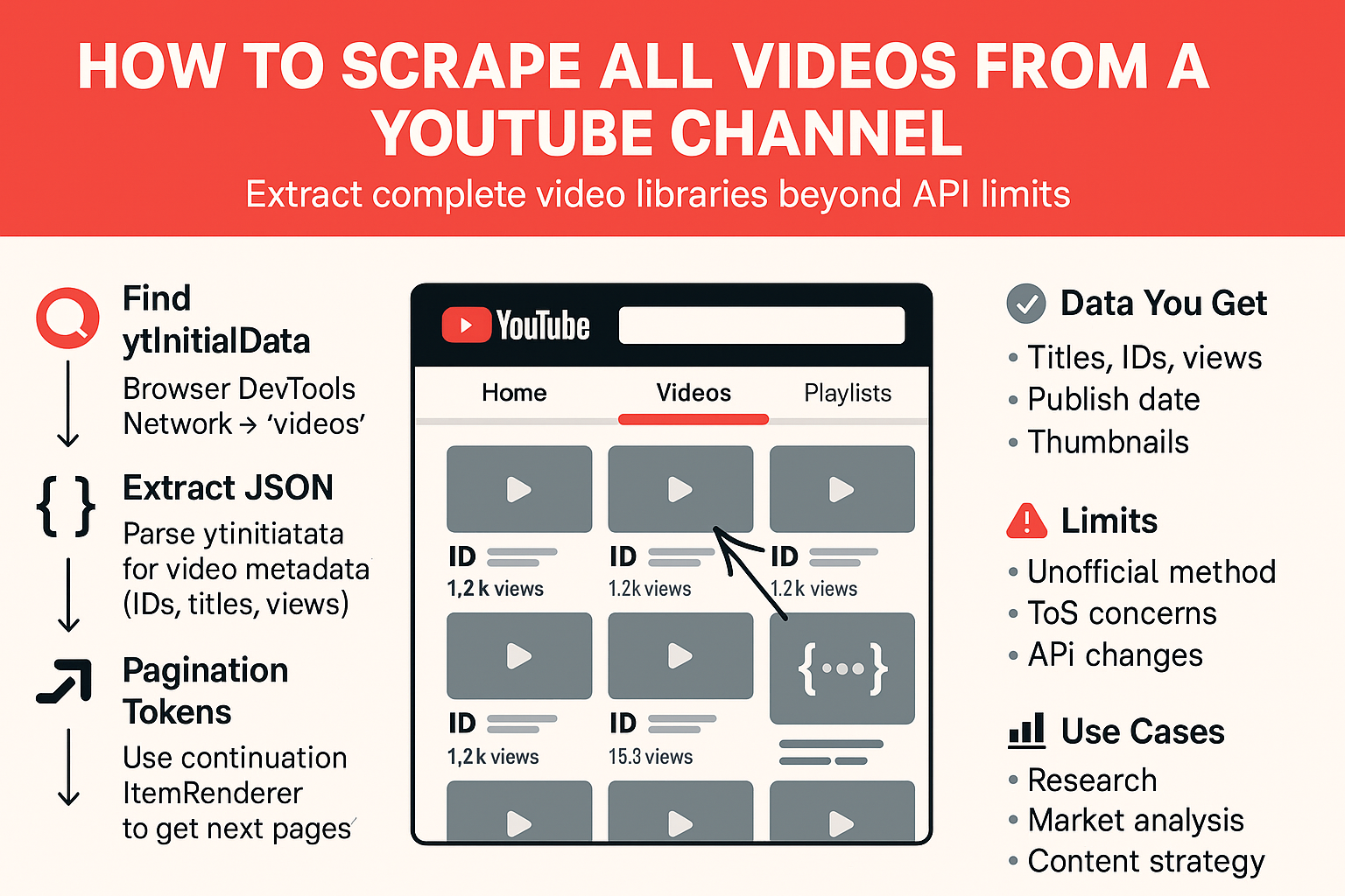how to scrape youtube videos