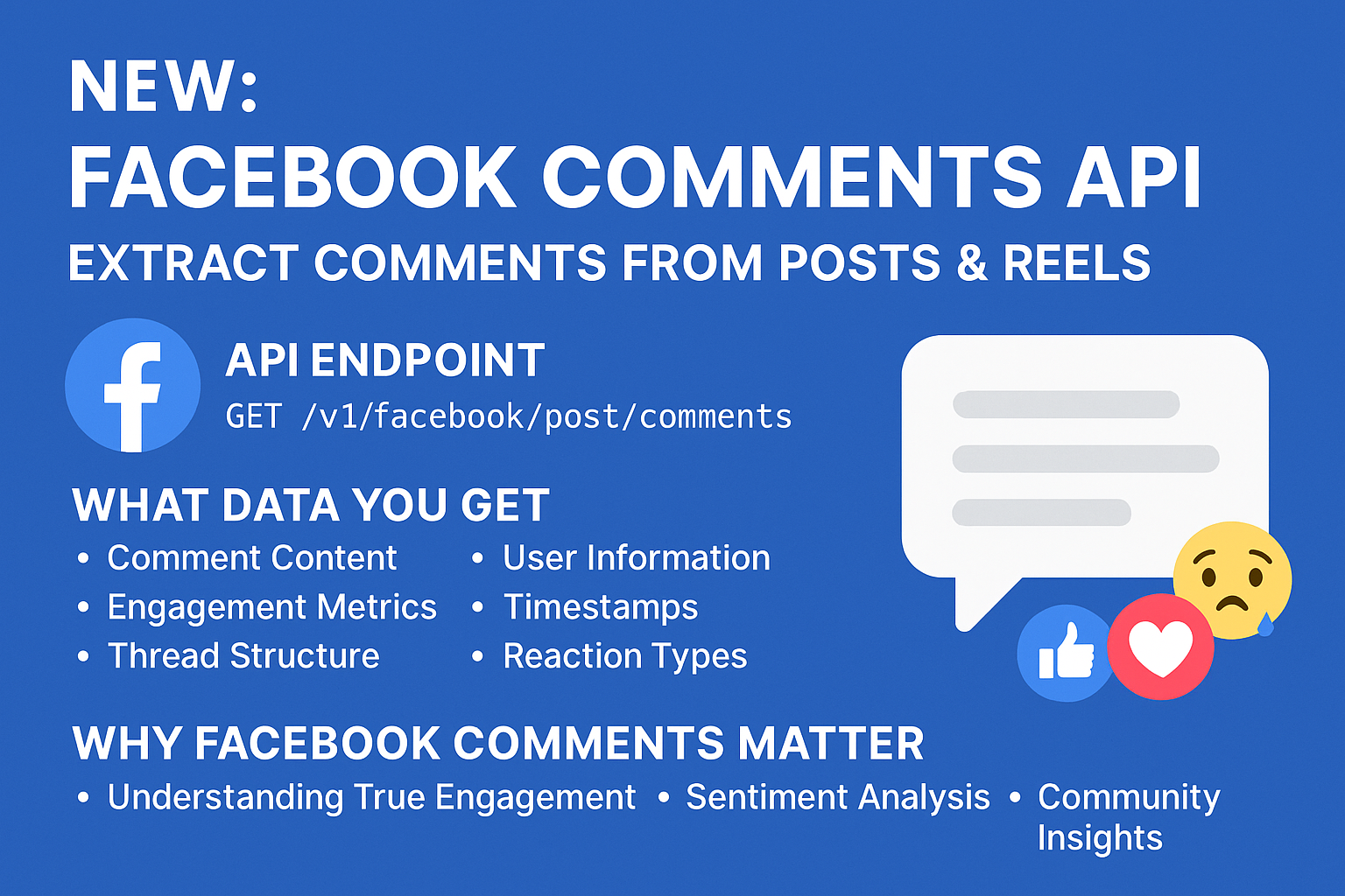 new feature Facebook Comments API