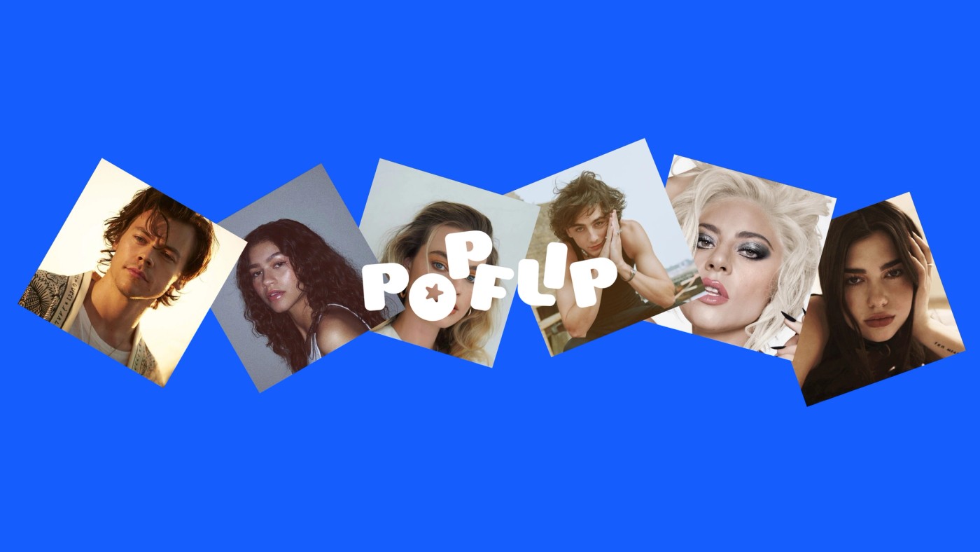 Brand identity for PopFlip - your pop culture escape!