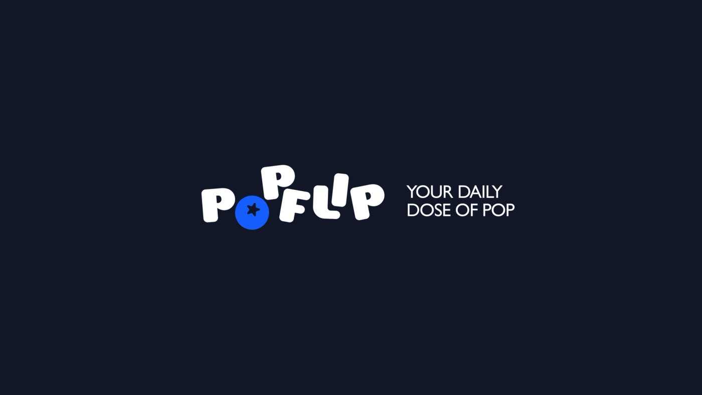 Brand identity for PopFlip - your pop culture escape!