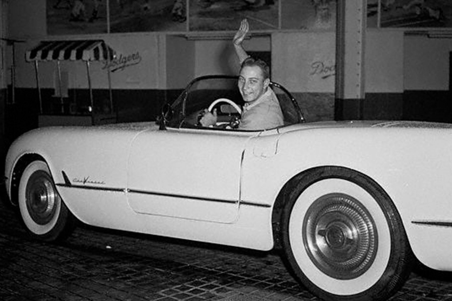 Johnny Podres Chevrolet Corvette 1955 mvp