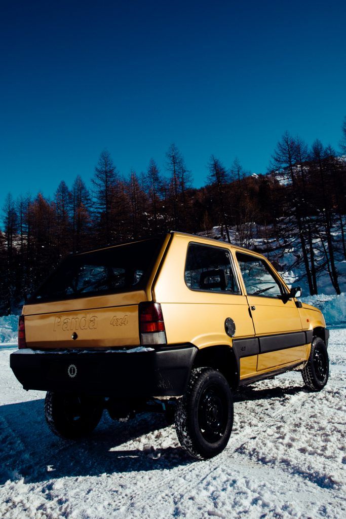Adriano Cisani fiat Panda 4x4 garage italia pandoro montagna