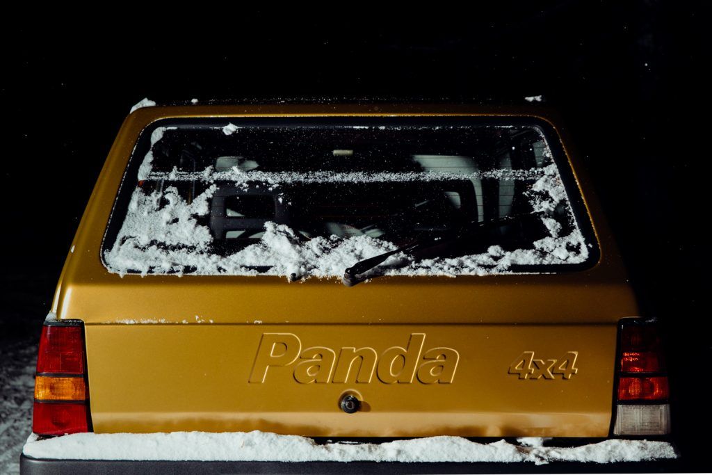 Adriano Cisani fiat Panda 4x4 garage italia pandoro montagna