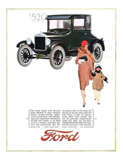 1926 Ford Model T Coupe Ad Floyd Brink - Advertising campaign