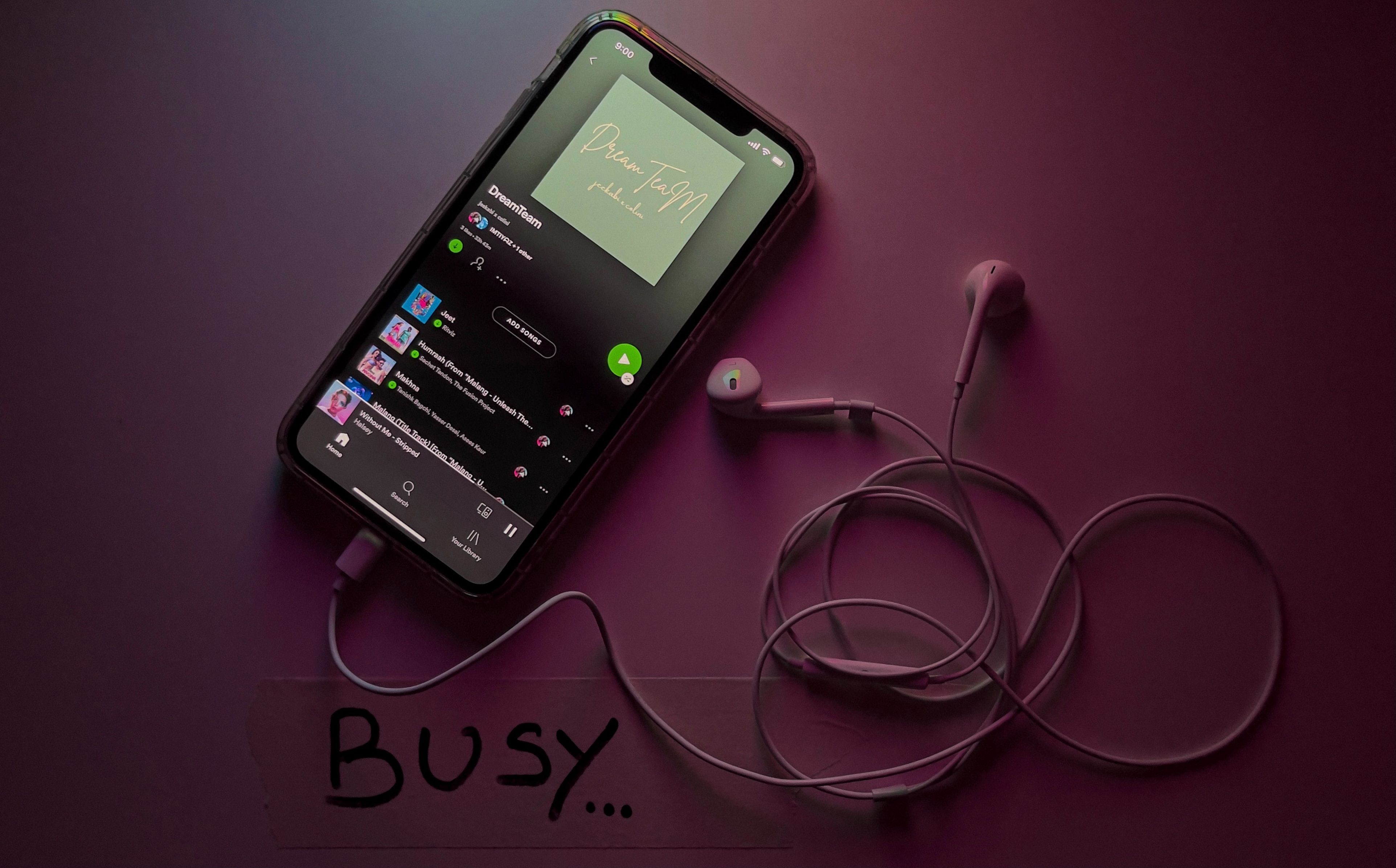 iphone met spotify muziek