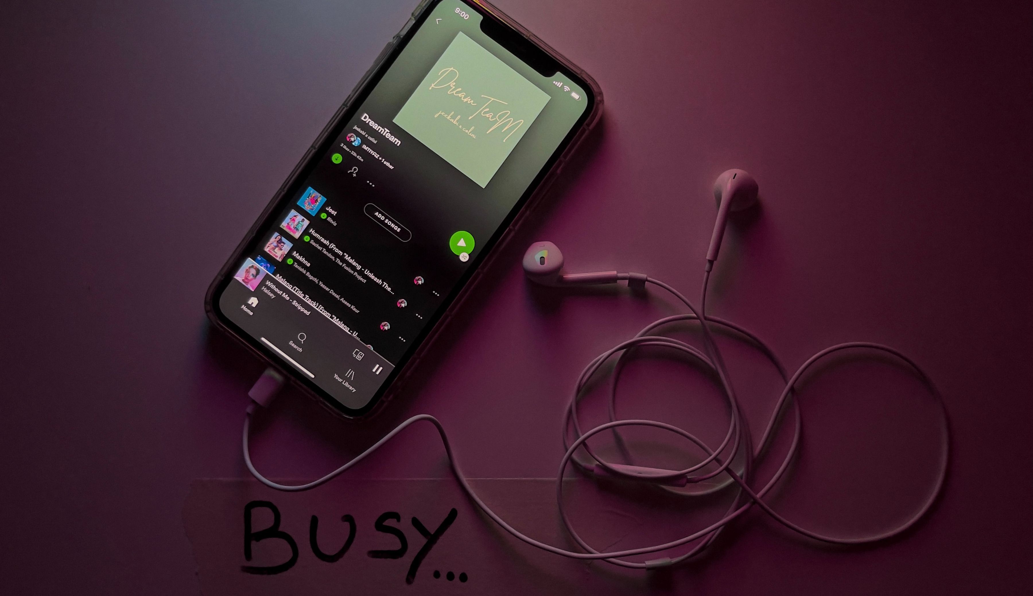 iphone with spotify music