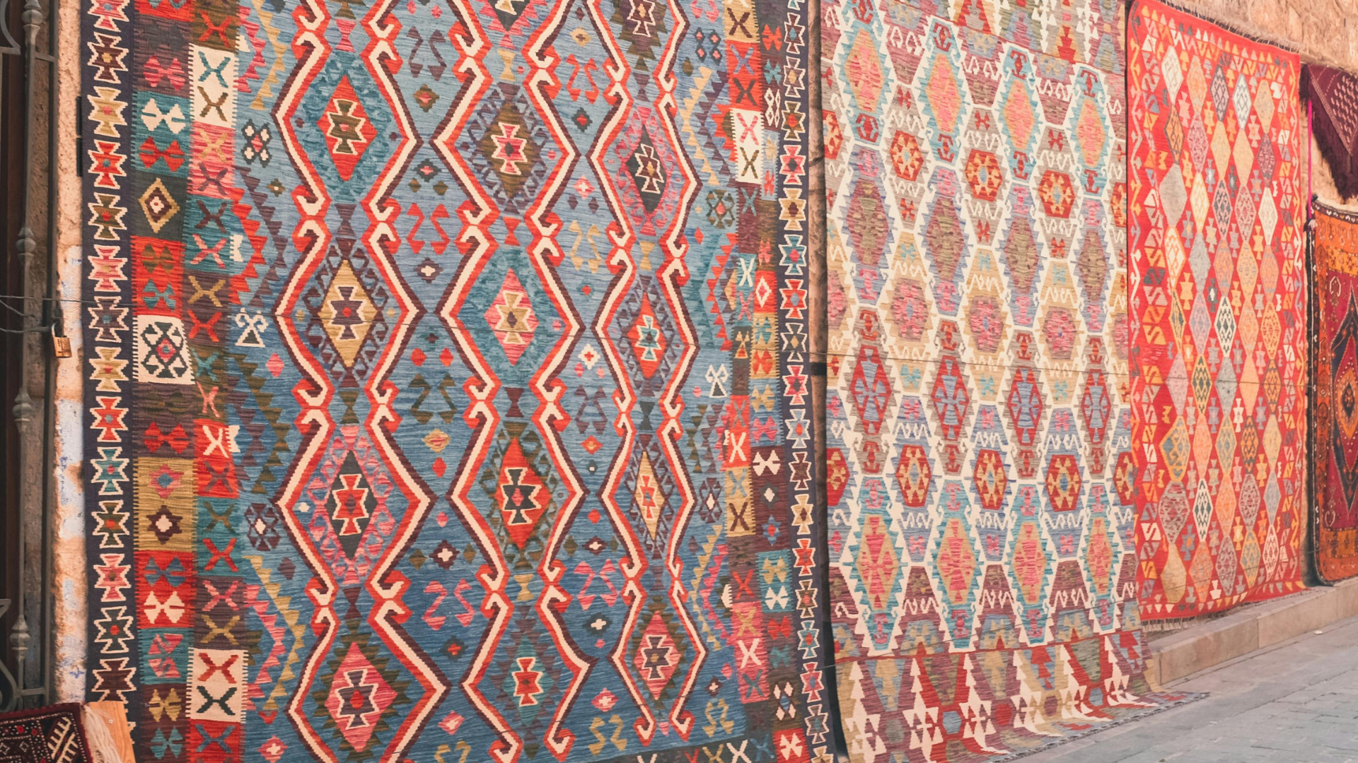 Photo of colourful rugs