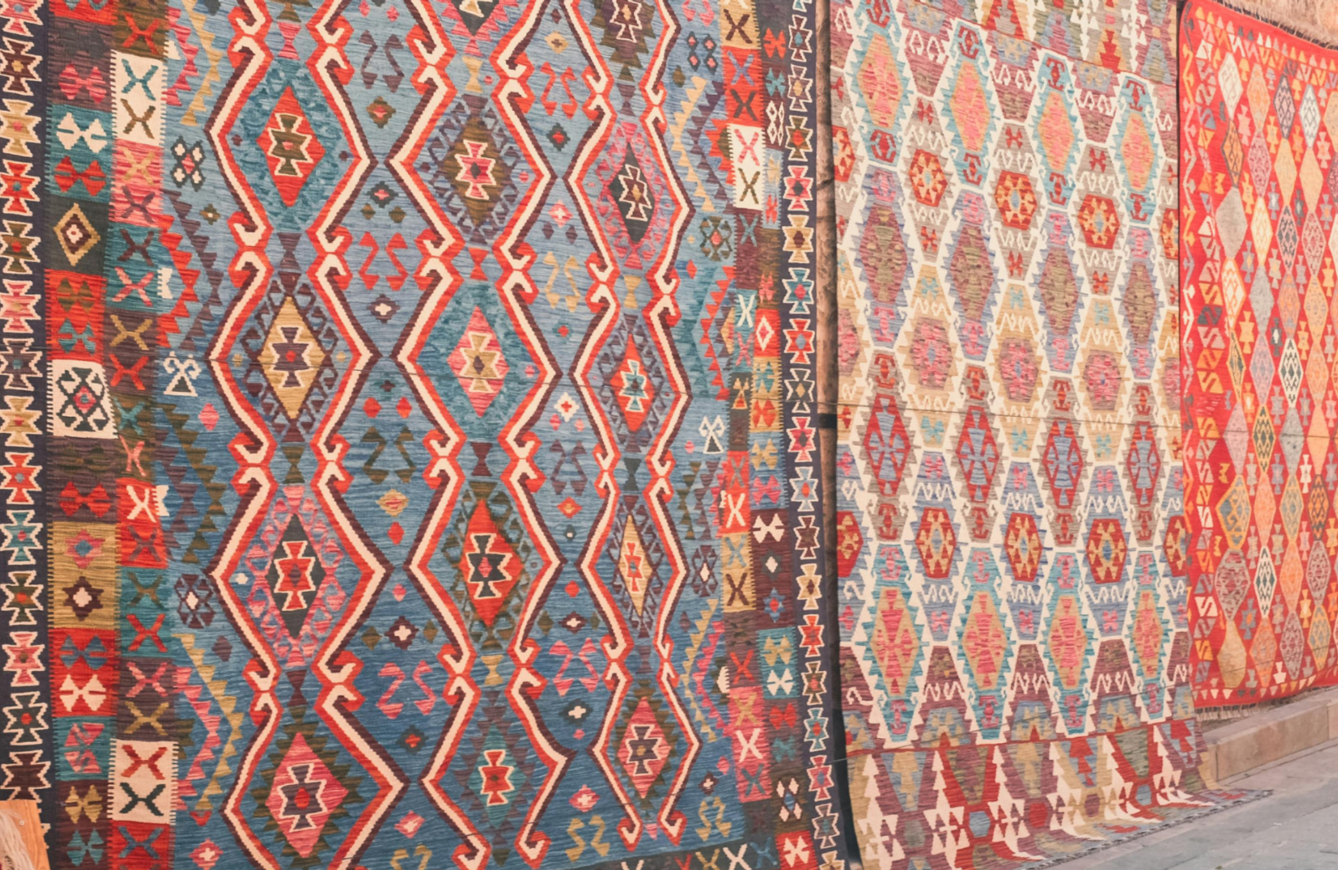 Photo of colourful rugs