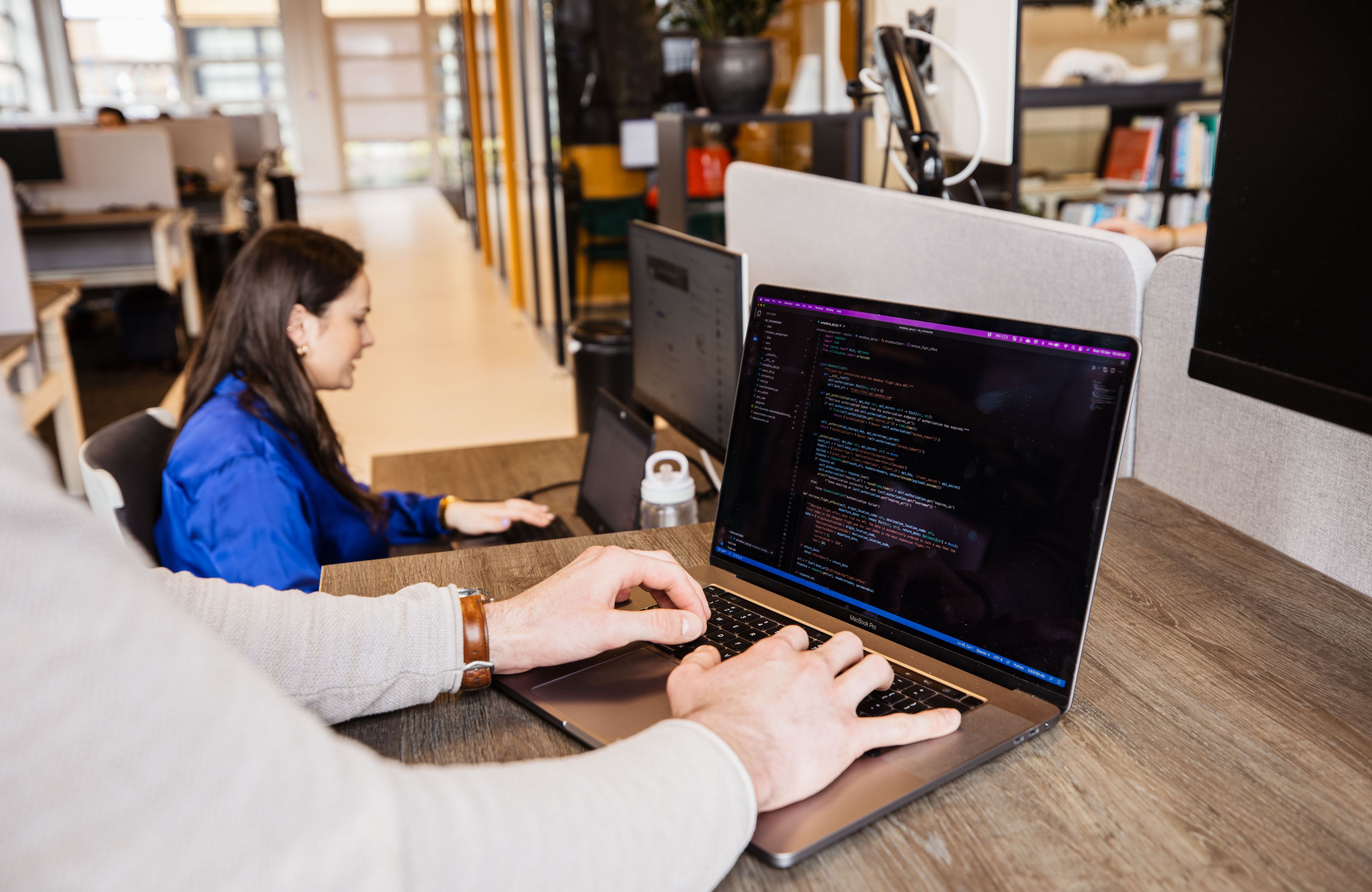 Data expert coding in the office