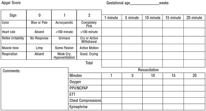 Apgar Score for Birth Injury Diagnosis