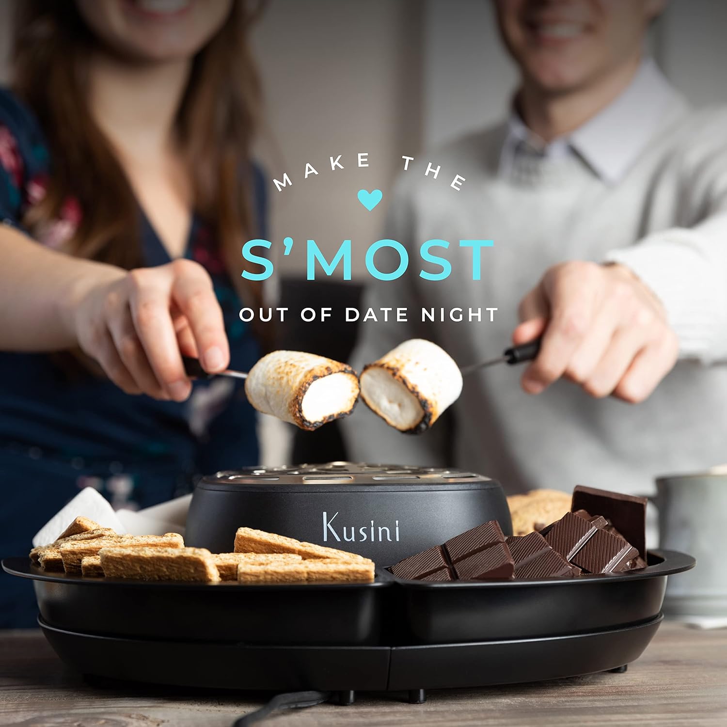 Kusini Smores Maker Tabletop Indoor - Flameless Electric Marshmallow Roaster - 3