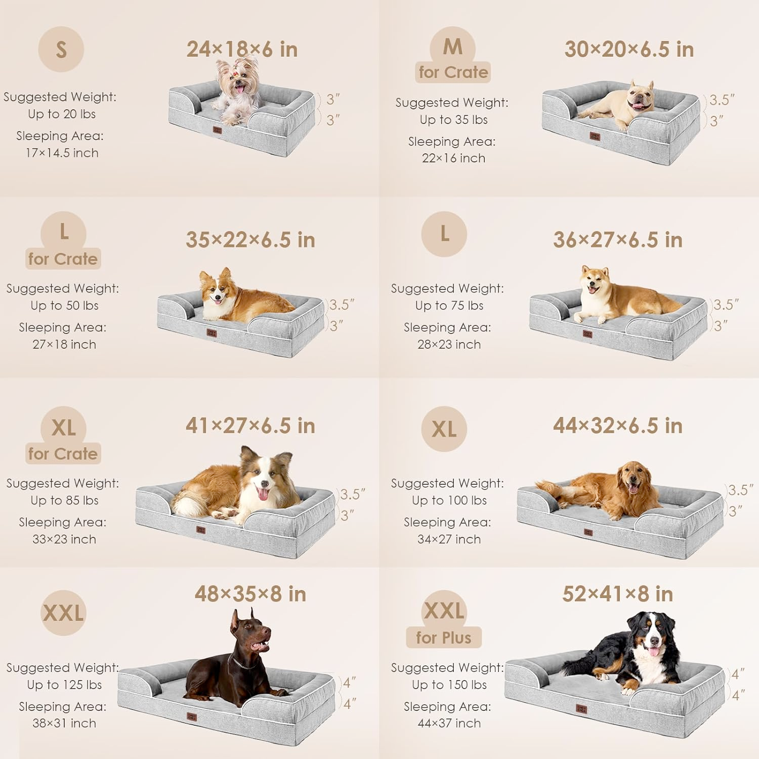 EHEYCIGA Orthopedic Dog Beds - 4