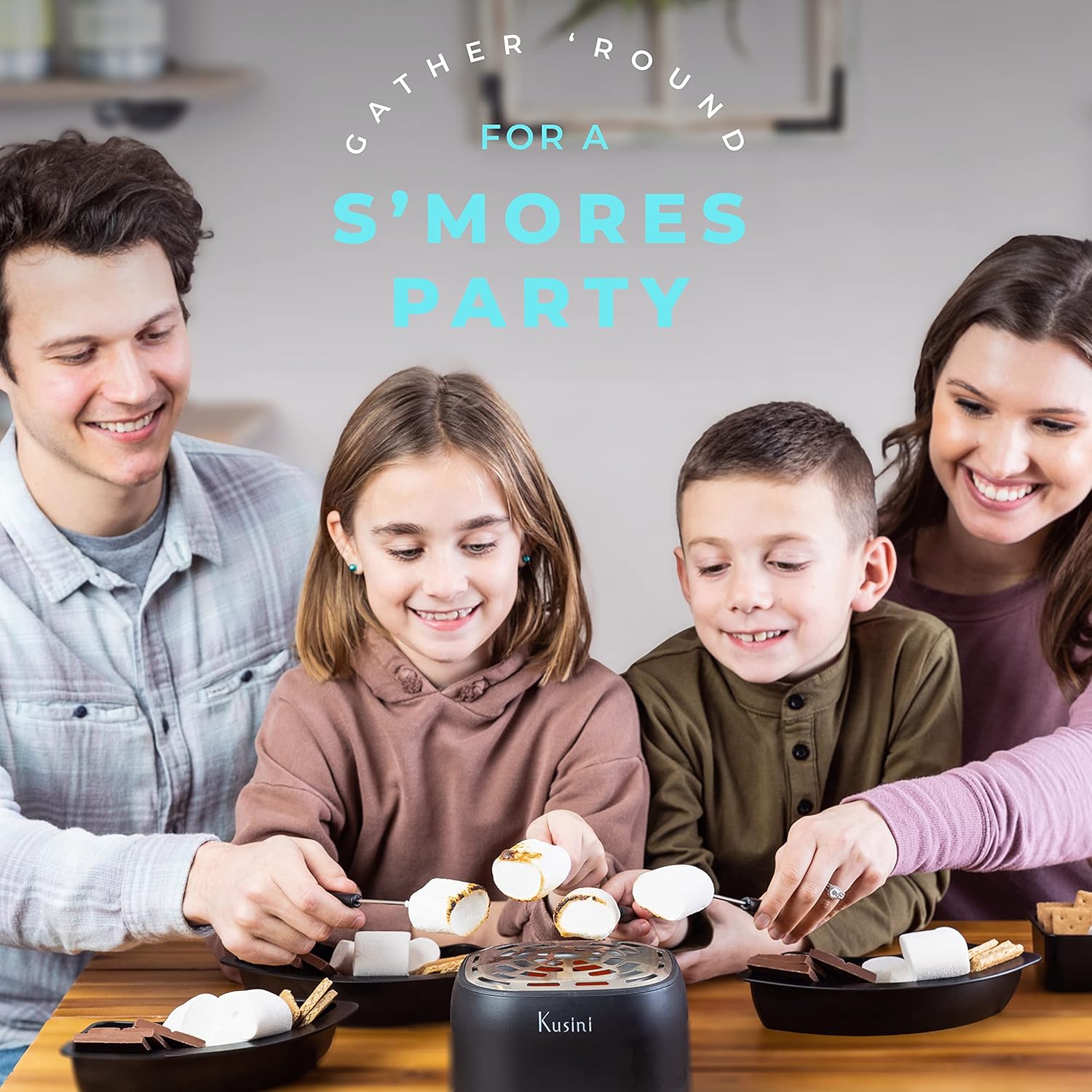 Kusini Smores Maker Tabletop Indoor - Flameless Electric Marshmallow Roaster - 2