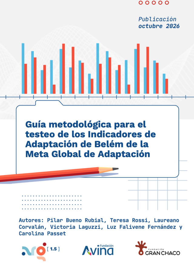 Portada de la Guía metodológica para el testeo de los Indicadores de Adaptación de Belém de la Meta Global de Adaptación