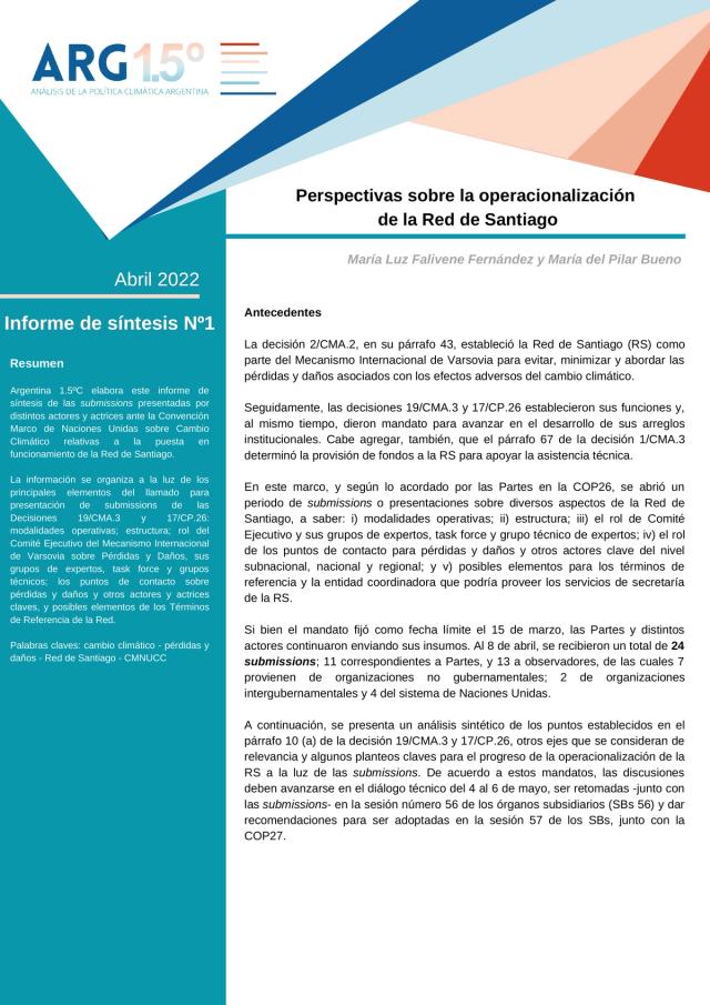 Perspectivas sobre la operacionalización de la Red de Santiago
