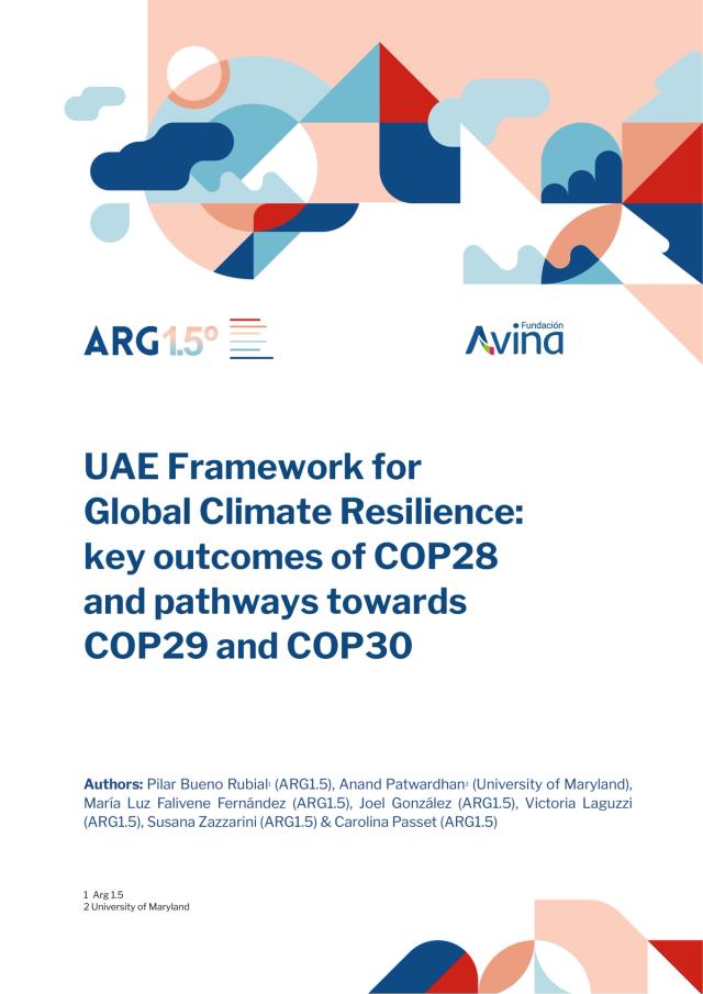 UAE Framework for Global Climate Resilience: key outcomes of COP28 and pathways towards COP29 and COP30