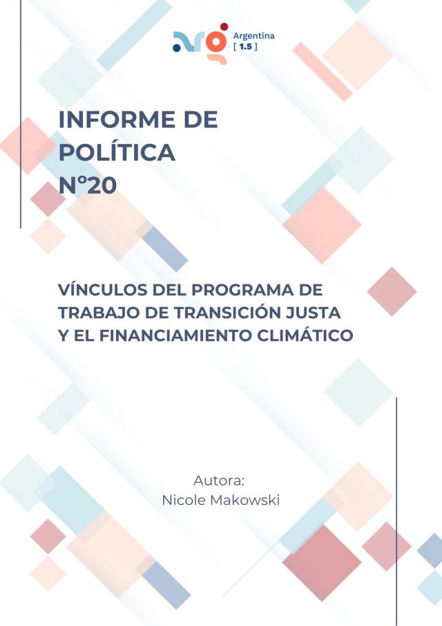 Vínculos del Programa de Transición Justa y el Financiamiento Climático